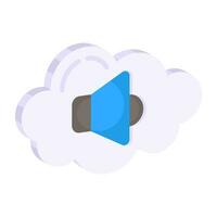 Perfect design icon of cloud announcement vector