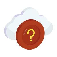 un icono diseño de nube ayuda vector