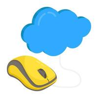 Modern design icon of cloud mouse vector