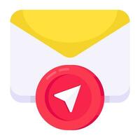 A unique design icon of send mail vector