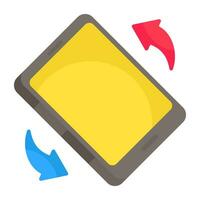 Creative design icon of mobile tilting vector