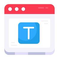Trendy design icon of online text vector