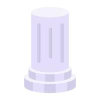 icono de diseño perfecto de columna griega vector