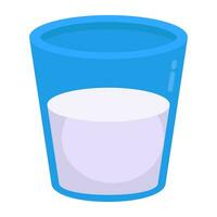 An icon design of milk glass vector