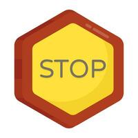 An icon design of stop sign vector