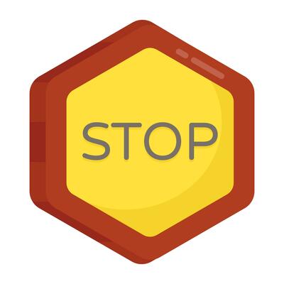 An icon design of stop sign