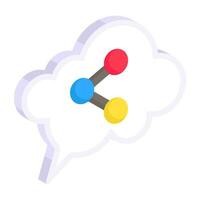 Modern design icon of share cloud vector