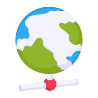 Editable design icon of global network vector