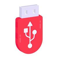 An icon design of Usb vector