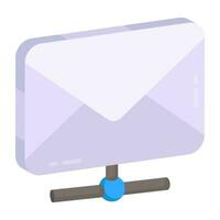 Modern design icon of network mail vector