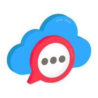 Modern design icon of cloud chatting vector