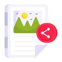 Perfect design icon of share photo vector