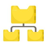 Folder network icon in creative design vector