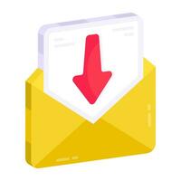 Modern design icon of received mail vector