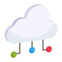 Premium download icon of cloud networking vector