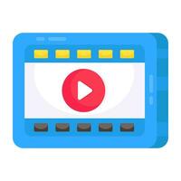 icono de descarga premium de video en línea vector