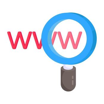 Flat design icon of web browser, www vector