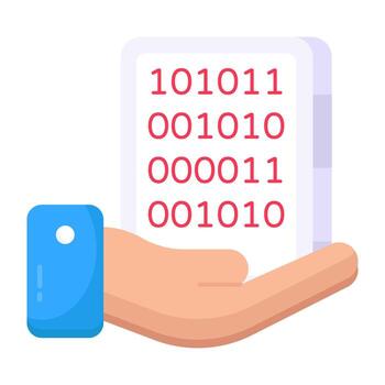 An icon design of binary file vector