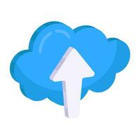 Modern design icon of cloud upload vector