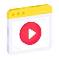 An icon design of web video vector