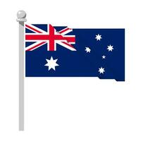 Australia flag in flat style isolated on white background, vector illustration