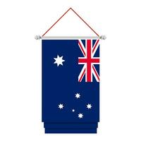 Australia bandera en plano estilo aislado en blanco fondo, vector ilustración