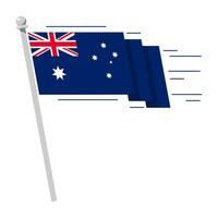 Australia flag in flat style isolated on white background, vector illustration