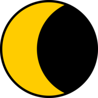 icono de luna creciente png