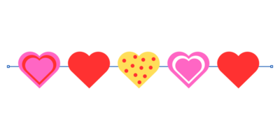 line and heart shape png