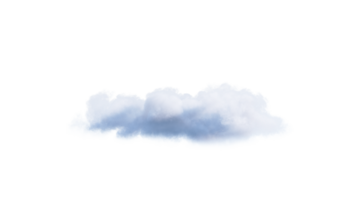 White Clouds PNG Alpha. 3d illustration