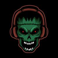Groove to the beats of the undead with a zombie wearing headphones vector