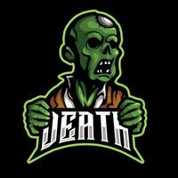 Zombie mascot logo design with modern illustration vector