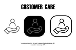cliente cuidado, retencion icono en diferente estilo vector diseño