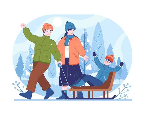 Enjoying the winter holidays