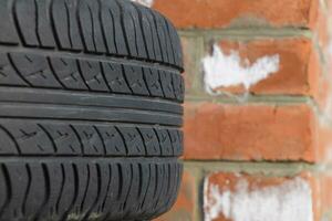 Automobile wheel. Rubber tires. Summer rubber set for the car. W photo