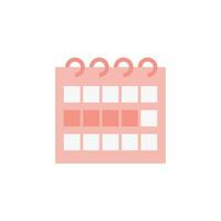 Calendar with marked fertile days of the menstrual cycle. Birth control methods. Fertility Awareness Based Methods FAMs of Contraception. Natural Family Planning. Vector icon in flat style.