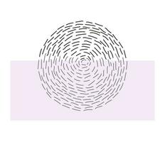 Abstract composition with a hand drawn circle on a pink rectangle. vector