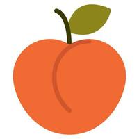 Peach icon illustration for web, app, infographic, etc vector