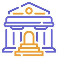 Museum Building Icon Illustration for web, app, infographic, etc vector