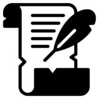 manuscrito icono ilustración para web, aplicación, infografía, etc vector