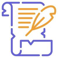 Manuscript Icon Illustration for web, app, infographic, etc vector