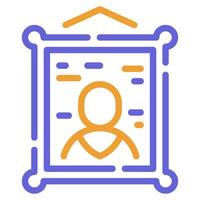 Portrait Icon Illustration for web, app, infographic, etc vector