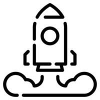 Rocket icon illustration for web, app, infographic, etc vector