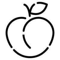 Peach icon illustration for web, app, infographic, etc vector