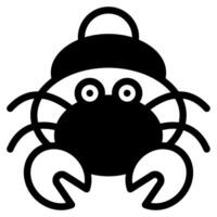 Hermit Crab Icon Illustration for web, app, infographic, etc vector