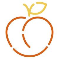 Peach icon illustration for web, app, infographic, etc vector