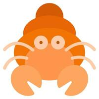 Hermit Crab Icon Illustration for web, app, infographic, etc vector