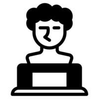 estatua icono ilustración para web, aplicación, infografía, etc vector