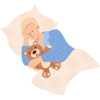 dormido hombre abrazos felpa osito de peluche oso juguete png