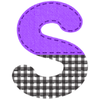 Fabric Alphabet Letter S png